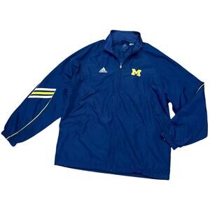 University of Michigan Adidas Windbreaker S Jacket U of M Wolverines Unisex